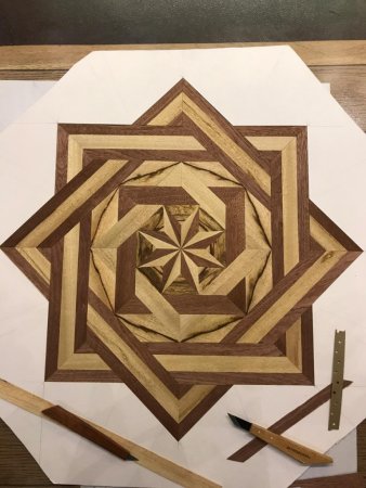 Маркетри мозаика из шпона технология