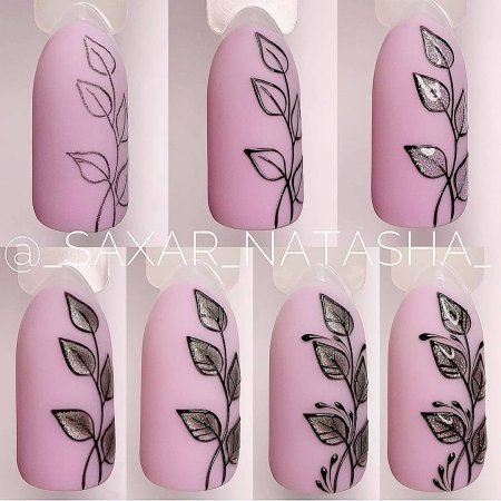 Цветочки на ногтях для начинающих