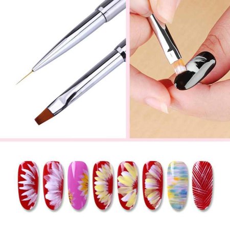 Узоры на ногтях кисточкой