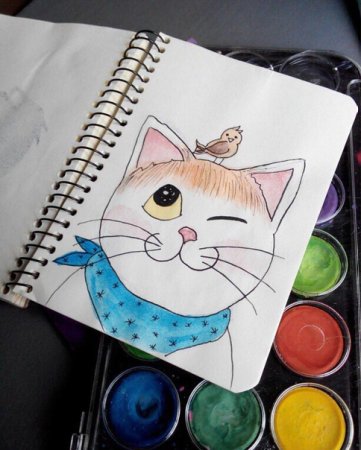 Идеи для скетчбука коты