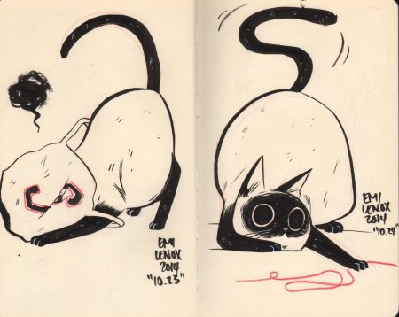 Рисунки для скетчбука котики