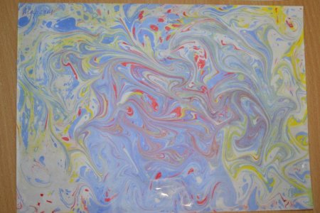 Рисование эбру в детском саду