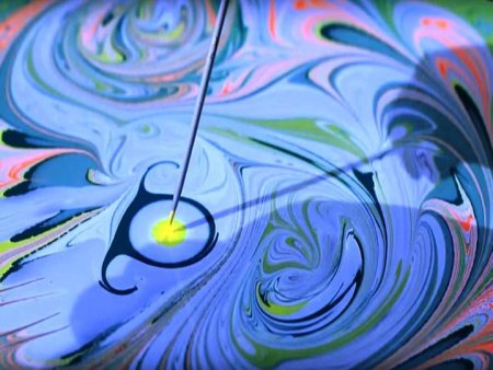 Марблинг рисование на воде