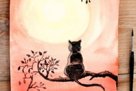 Рисование для начинающих красками кот