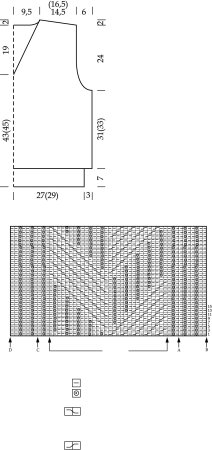 Мужская безрукавка с рельефным узором спицами