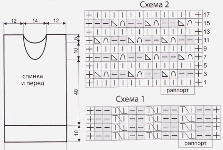 Вязаная безрукавка крупной вязки схема 44 размер