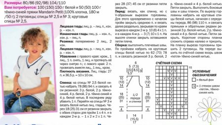 Жилет малышу спицами с описанием и схемами