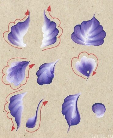 Урало-Сибирская роспись двойной мазок