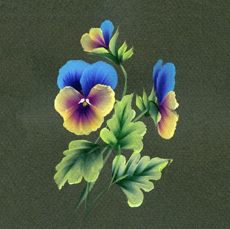 Анютины глазки китайская роспись