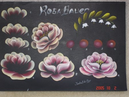 Жостовская роспись мазки