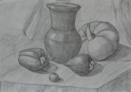 Натюрморт рисунок карандашом