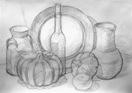 Натюрморты карандашом Юрий Кушевский