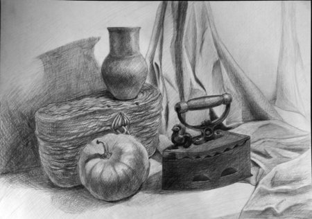 Пошаговое рисование натюрморта