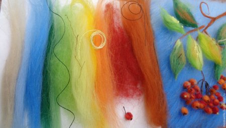 Рисование шерстью для детей