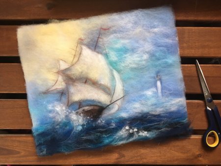 Картины из шерсти