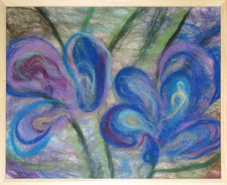 Сухое валяние панно