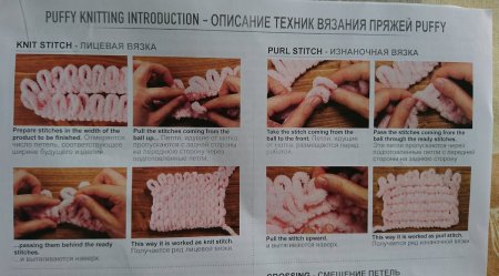 Схемы вязания из пряжи с петельками