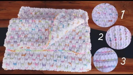 Пледы из Ализе Пуффи узоры для начинающих