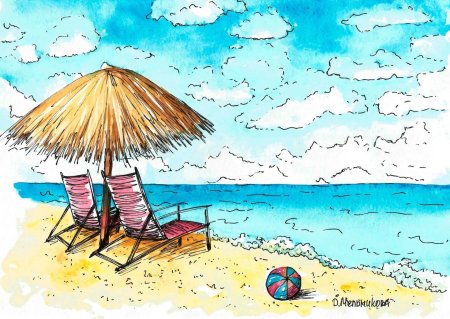 Рисунок отдых на море