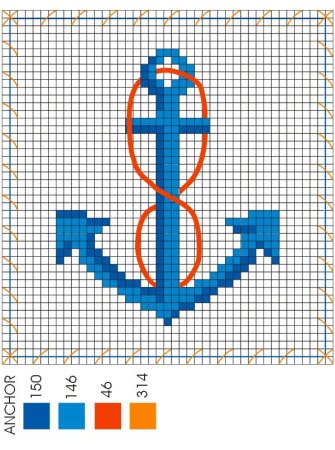 Схема вышивки крестом Снегири