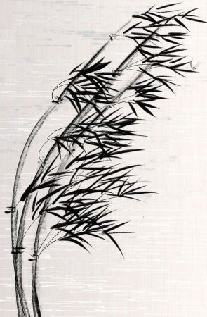 Sumi e Painting бамбук