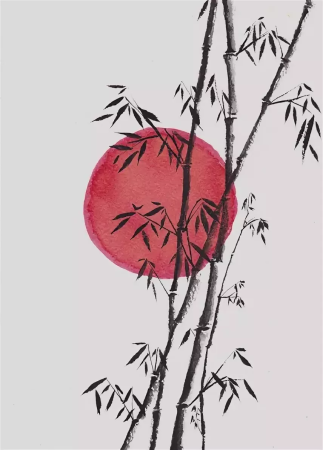 Бамбук рисунок в японском стиле