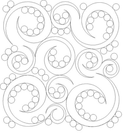 Свободная стежка узоры