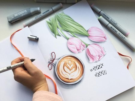 Скетчи маркерами для начинающих