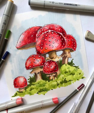 Скетчи маркерами