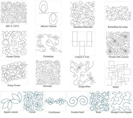 Схемы машинной Стежки для квилтинга