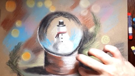 Новогодние рисунки пастелью