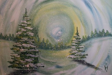 Правополушарное рисование елка