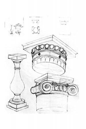 Зарисовки архитектурных деталей