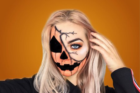 Рисунки на лице на хэллоуин для начинающих для (50 фото)