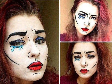 Рисунки на лице гуашью