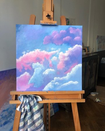 Рисование гуашью на холсте