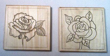 Роза трафарет для резьбы по дереву