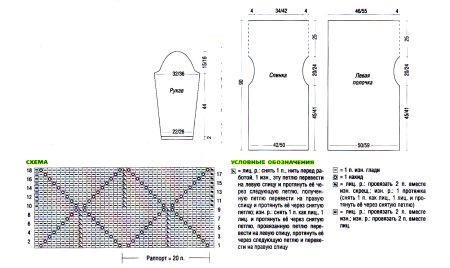 Кардиган одним полотном крючком схема и описание