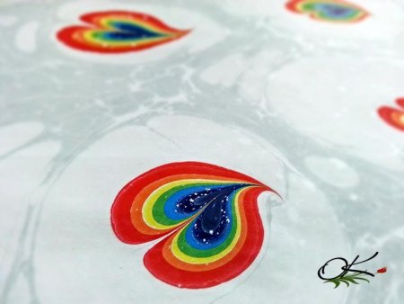 Логотип эбру рисование на воде