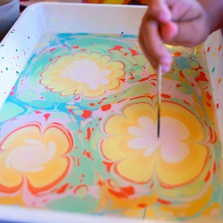 Рисование на воде эбру