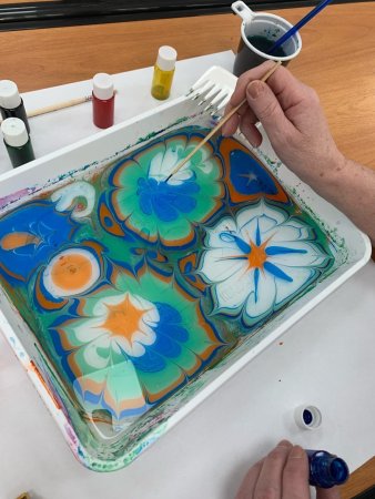 Рисование на воде эбру