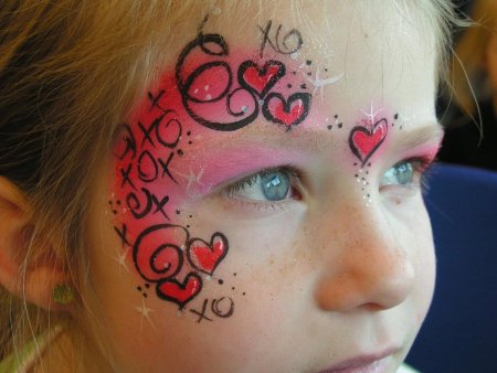 Аквагрим на день Святого Валентина