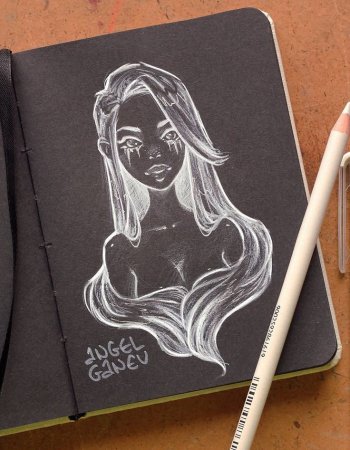 Рисунки на черной бумаге