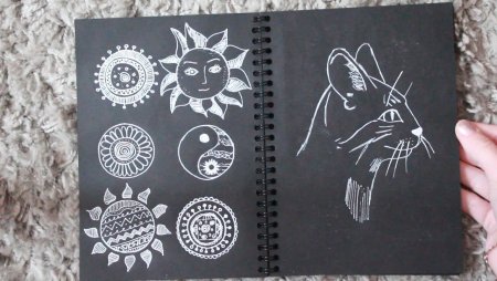 Идеи для рисунков на чёрной Бумае