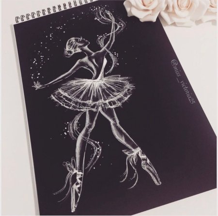 Рисунки на черной бумаге