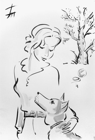 Простые рисунки тушью