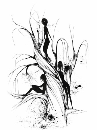 Абстракция тушью