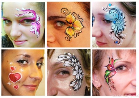 Узоры на лице красками