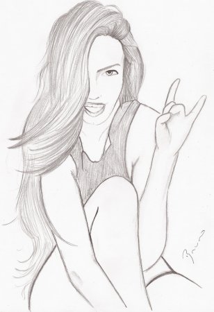 Красивые девушки карандашом