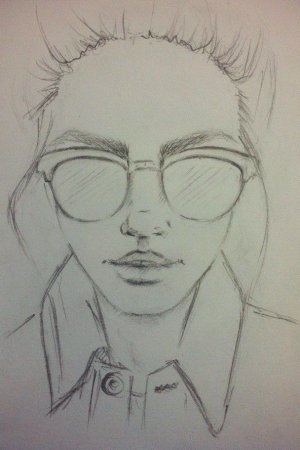 Лицо человека карандашом для срисовки